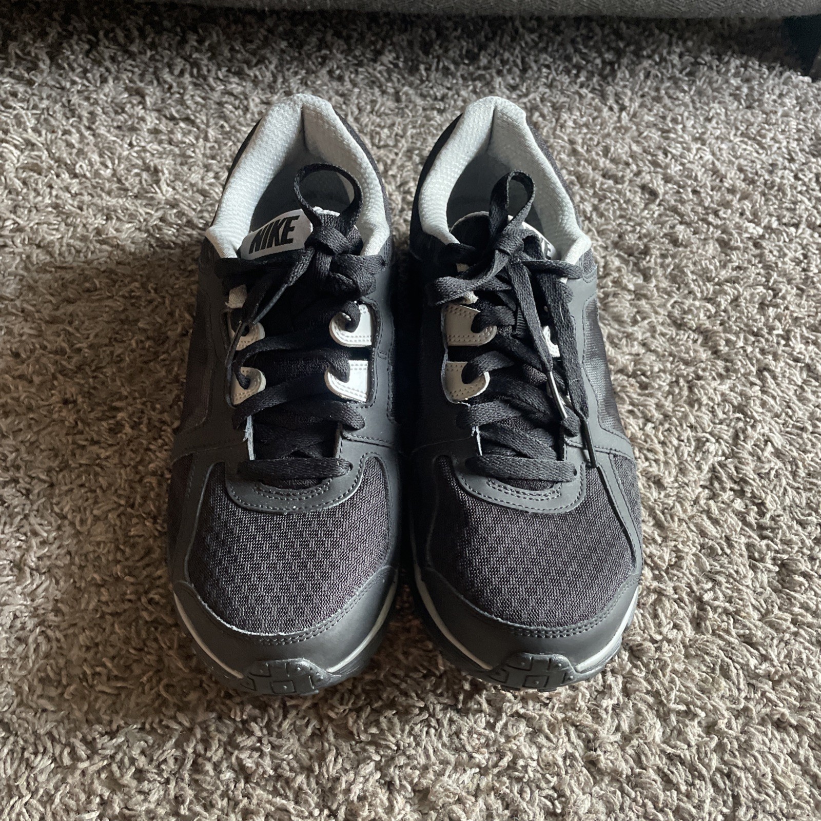Nike Womens Dual Fusion ST2 454240-001 Black Lace Up Shoes Size 9.5