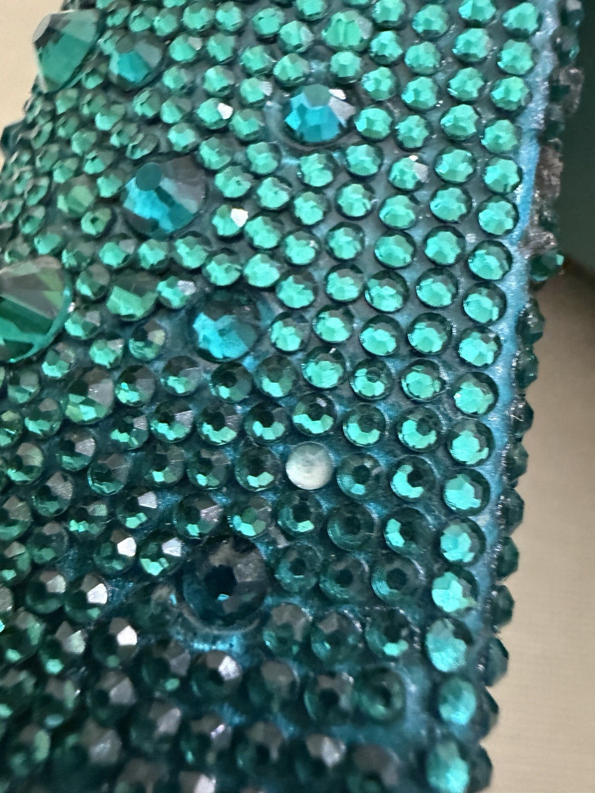 Betsey Johnson Emerald Green Cady Rhinestone Block Heel Ankle Boots 9.5