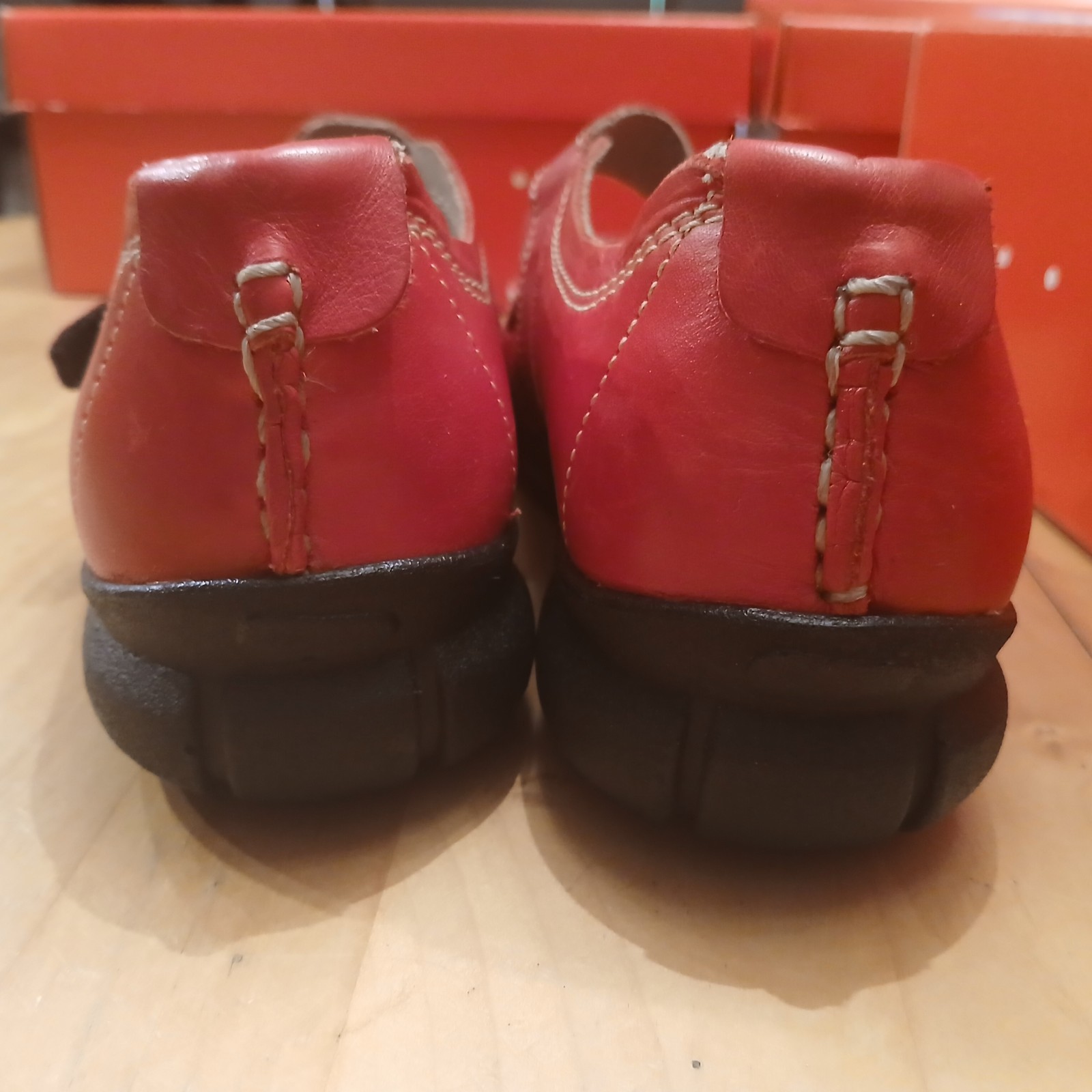 Wolky Red Leather Maryjane Comfort Shoes Women’s 10.5 eu 41