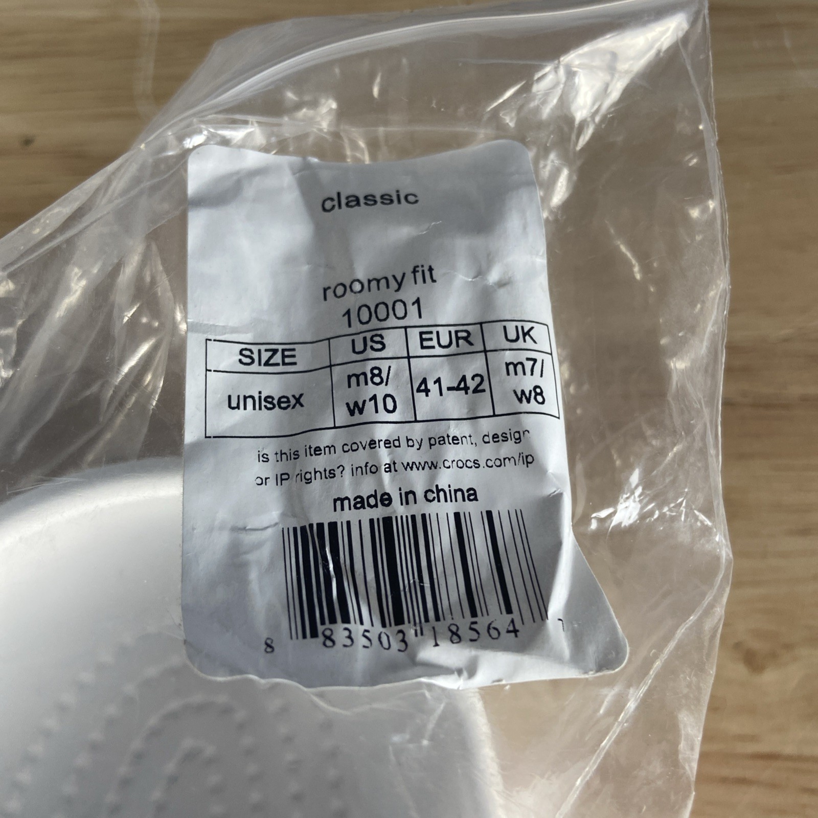 Crocs Classic Clog – White – Women W10 / Men M8 – Brand New
