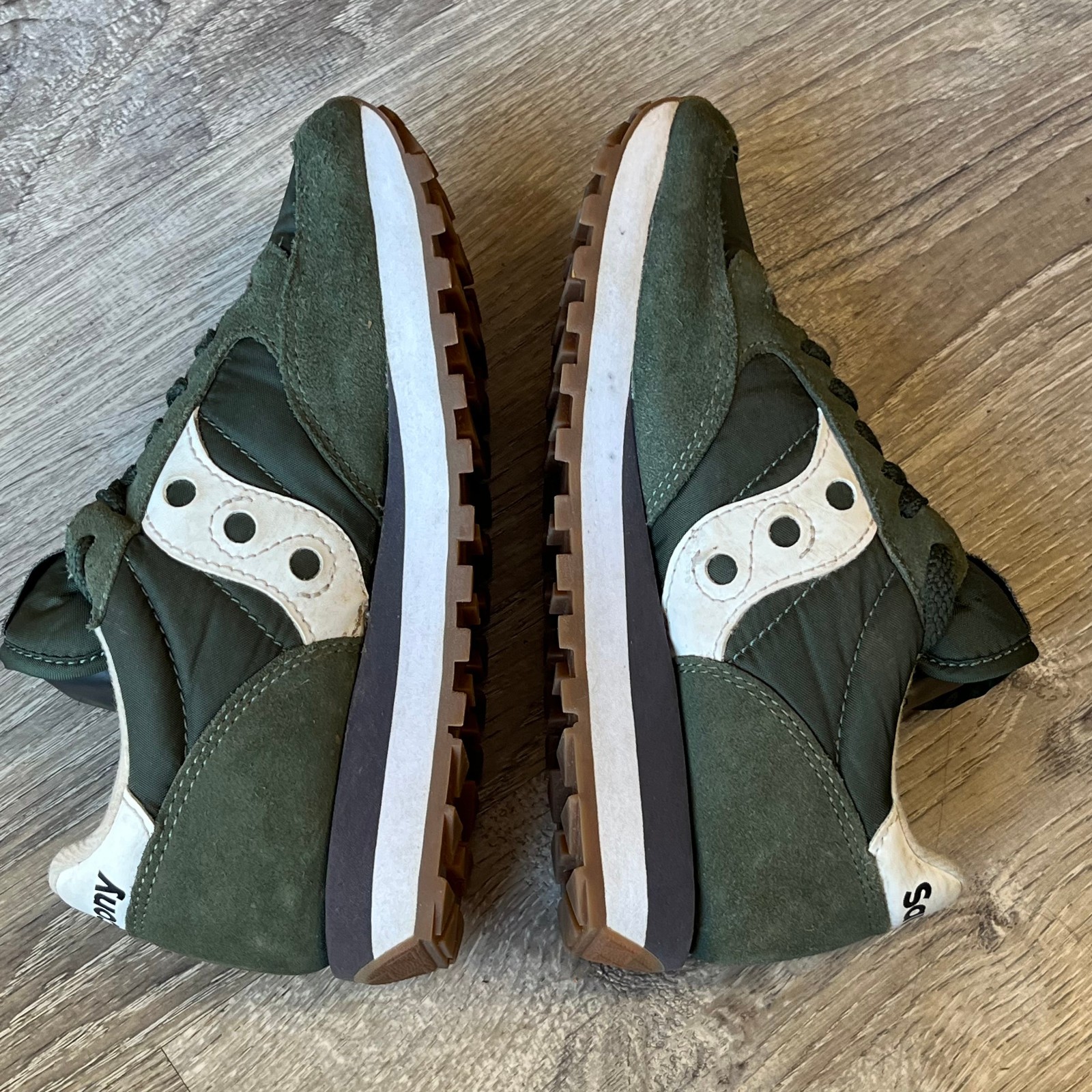Saucony Jazz Original Suede Sneakers Olive Green Women 5 Men 3.5 UK 2.5 EU 35.5