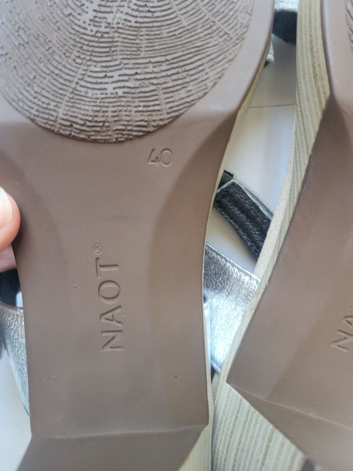 Naot Slingback Mid (2-2.9 in) Heel Height Sandals for Women Size 40 (9) Casual