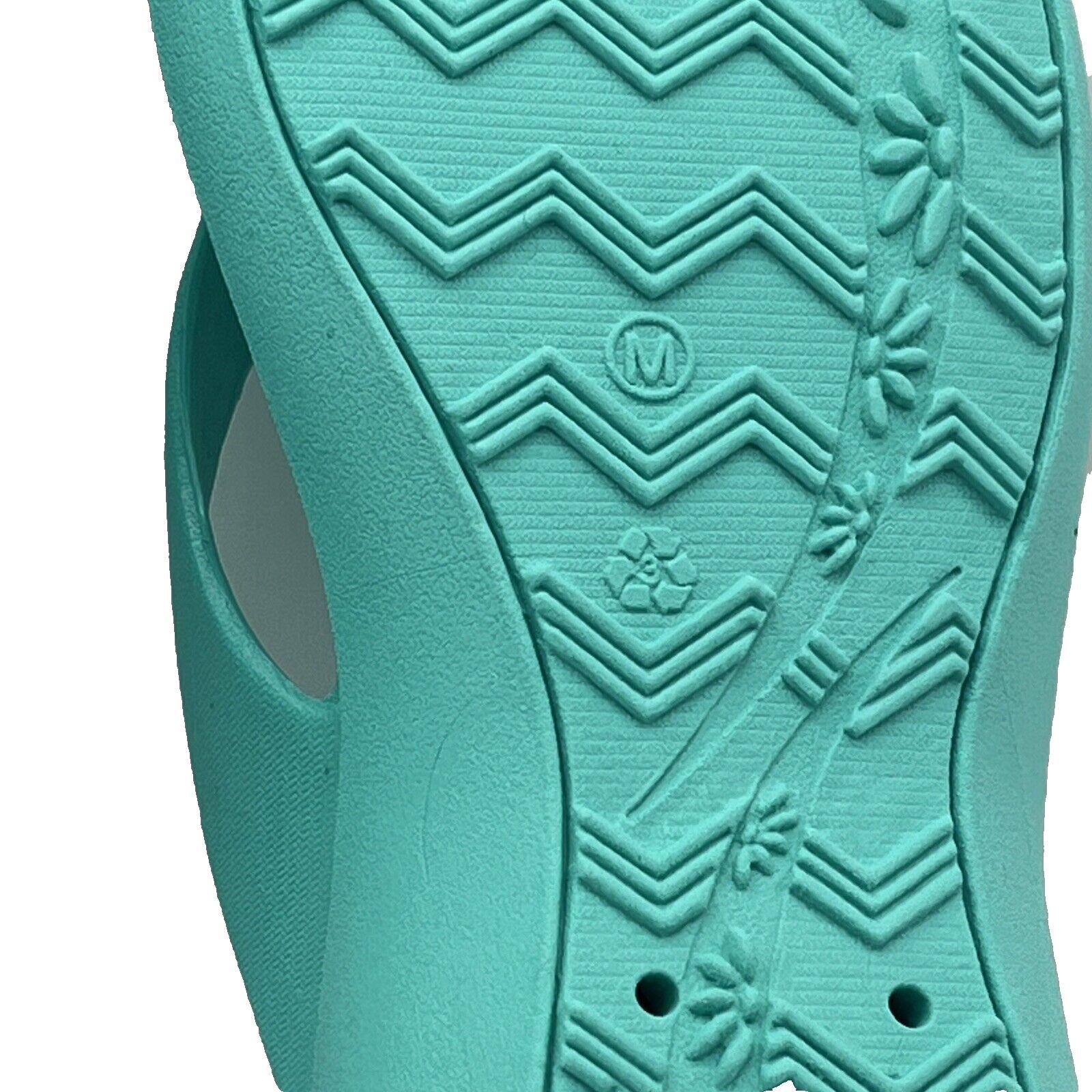 Okabashi Women’s Size M 6.5-7.5 Flip Flops Sea Glass Green Sandals USA