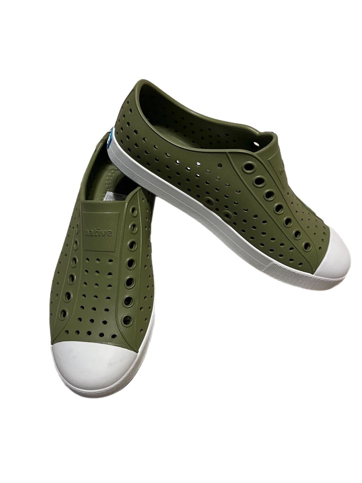 Native Jefferson Bloom Olive Green Casual Shoes Lightweight Comfy M4 /W5 NWT