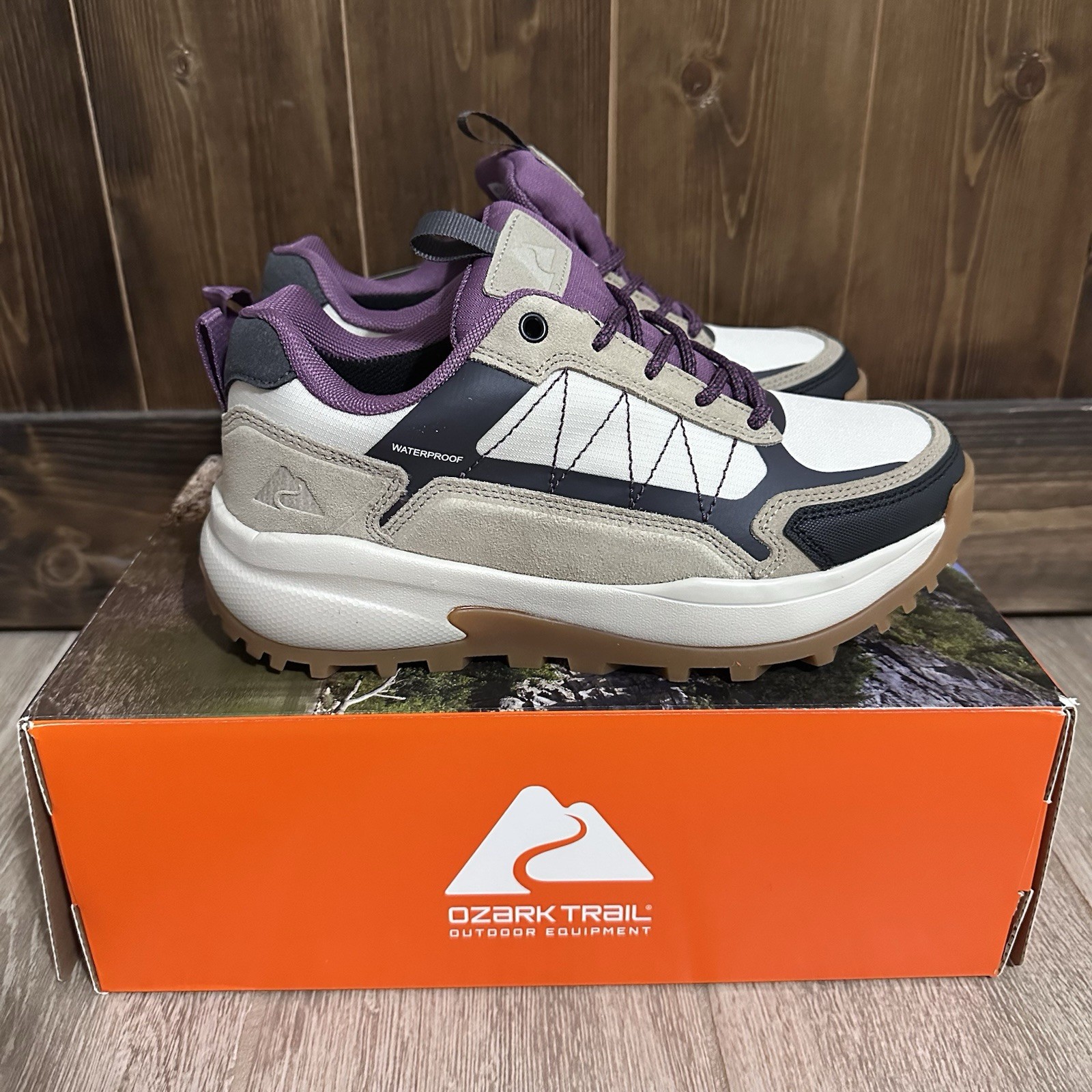 Ozark Trail Waterproof Hiking Sneaker Shoes W OT WP HIKE LOW Beige Size 6 12