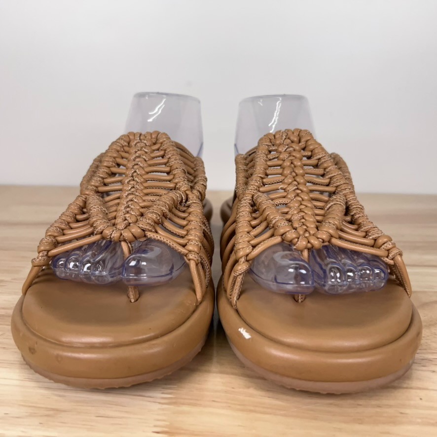 Anthropologie Kelsi Dagger Brooklyn Womens 9 Brown Strappy Turn Slide Sandals