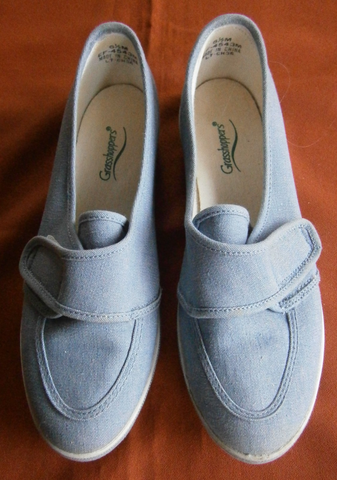 Grasshoppers Canvas Shoe Slipper Loafer Moccasin 6 1/2 M Blue Flat 6.5 M Comfort