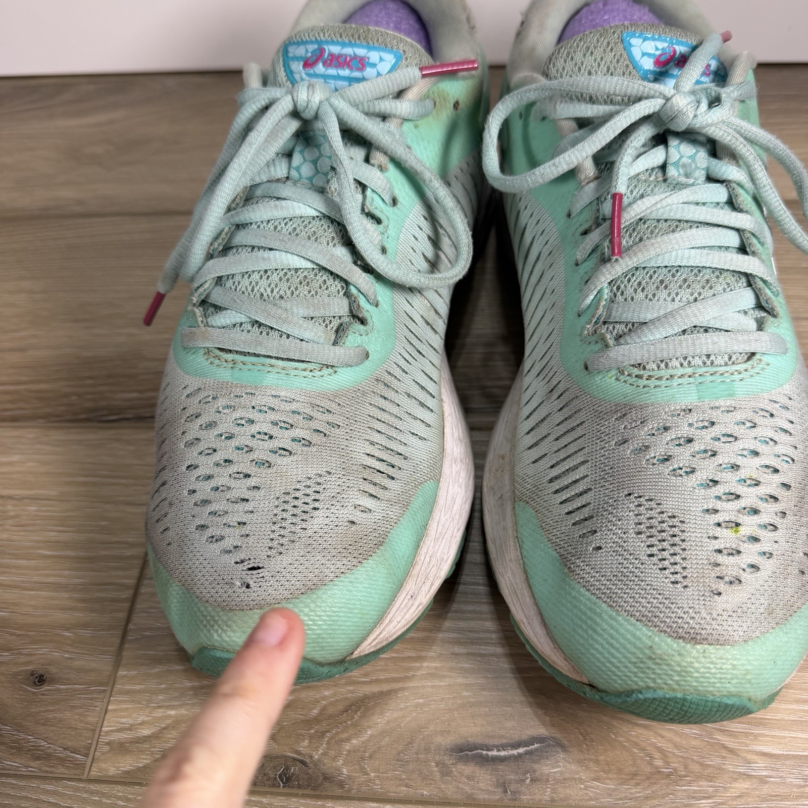 ASICS Women’s GEL-KAYANO 25 Icy Morning Sea Glass Shoes 1012A026 Size 10