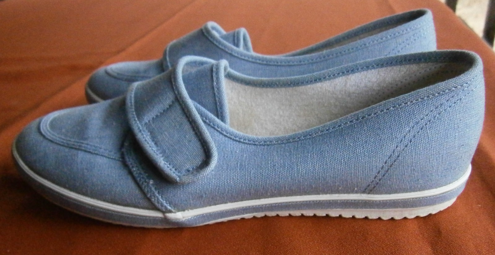 Grasshoppers Canvas Shoe Slipper Loafer Moccasin 6 1/2 M Blue Flat 6.5 M Comfort