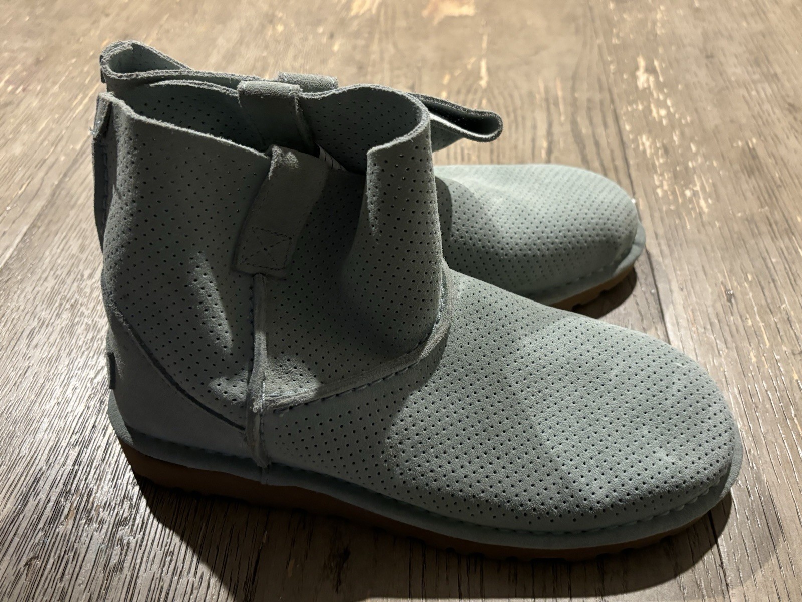 UGG Classic Boots | Womens 7 | Unlined Mini Perf Suede 1016852 Light Blue