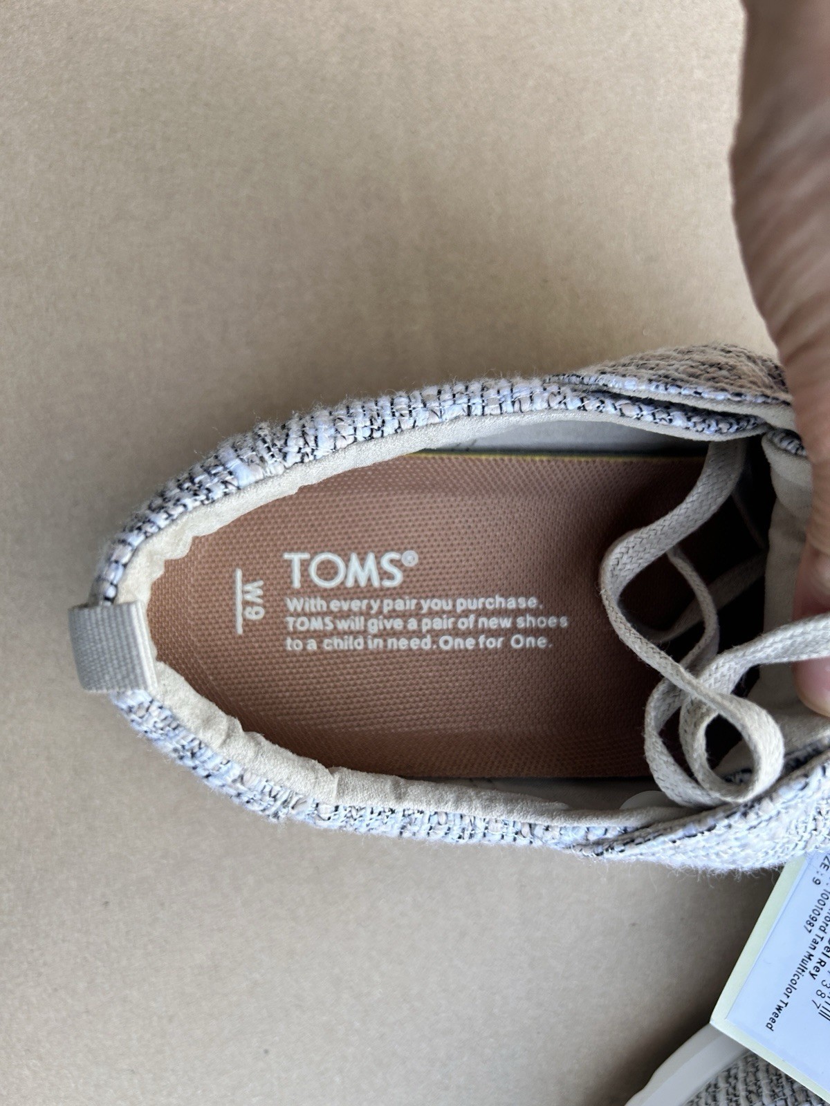 Toms Shoes Womens 9 Del Rey Casual Sneakers Multicolor Lace Up Logo 10010987
