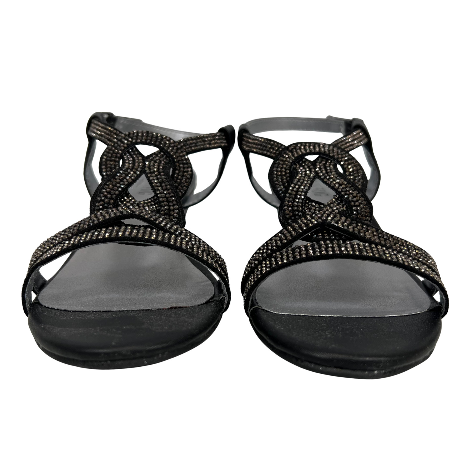 London Fog Women’s Macey Demi Wedge Dress Sandal Size US 7