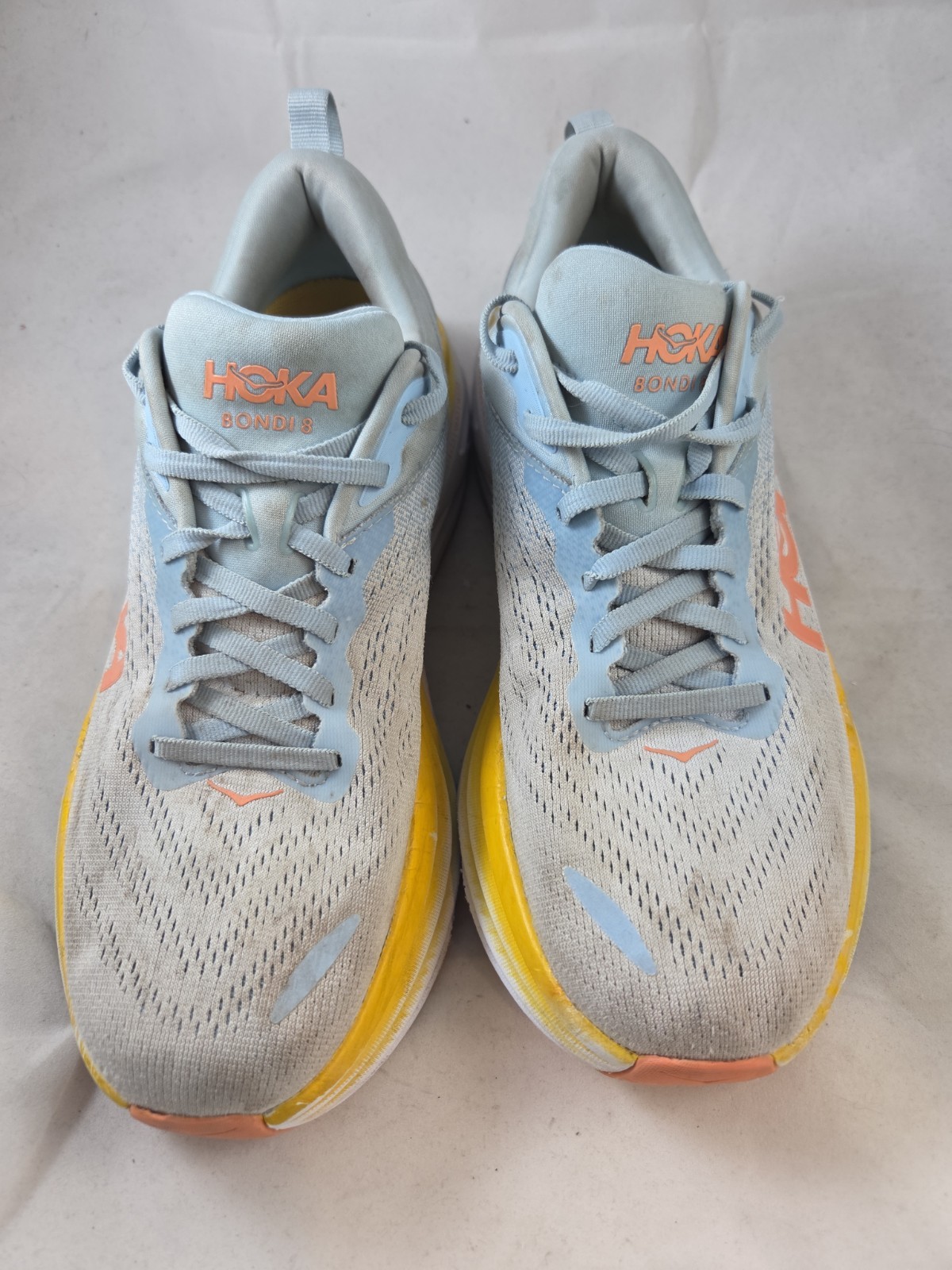 Hoka One One Bondi 8 Summer Song Blue Yellow Sneakers Women’s Size 10 B