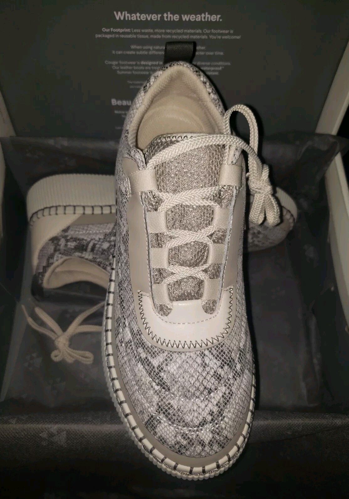 NEW Wmn’s (CHOOSE SZ) COUGAR Sayah Shoes Taupe Snake Print Platform Sneaker.