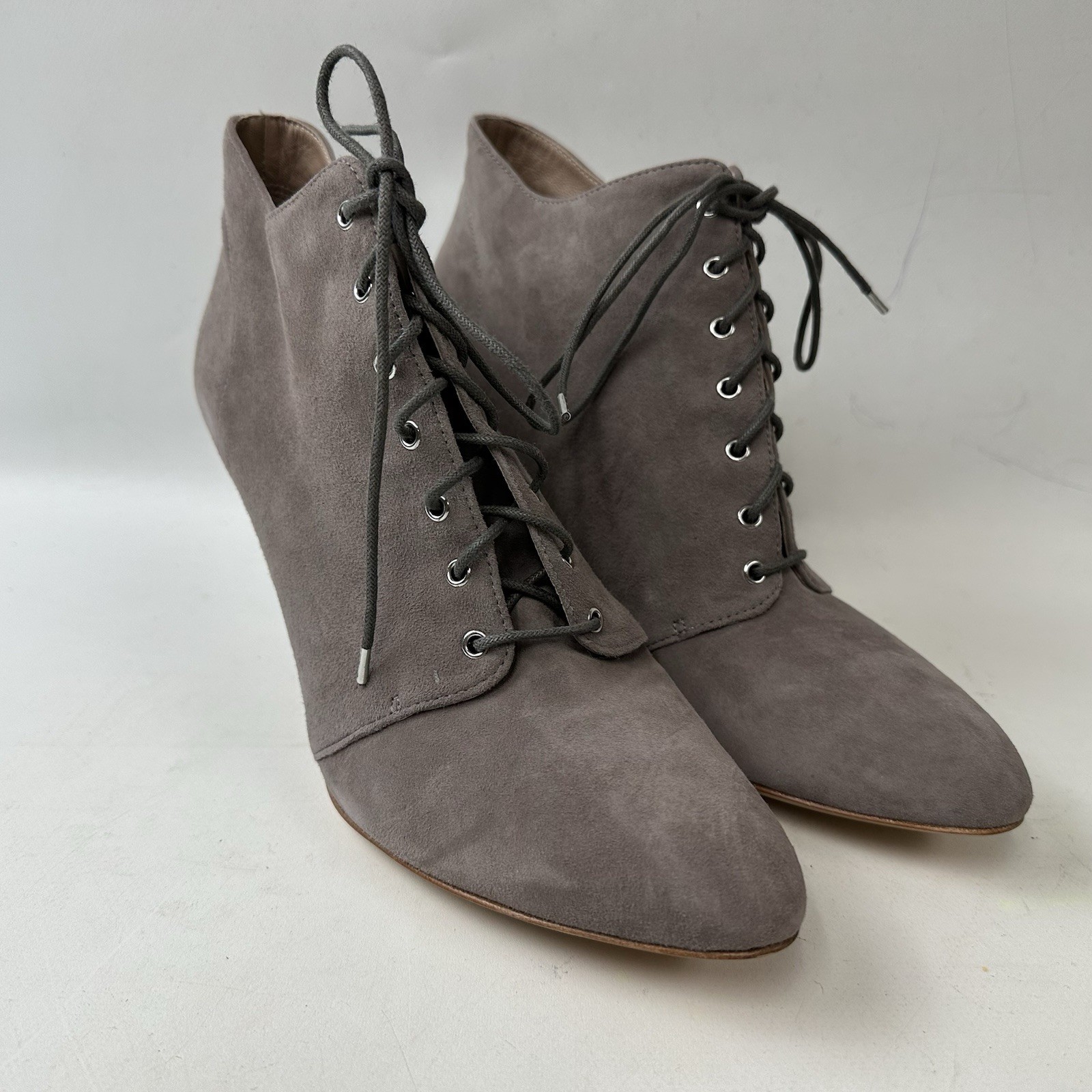 Belle Sigerson Morrison Womens 9B Lace Up Heels Laced Front Wedge Heeled
