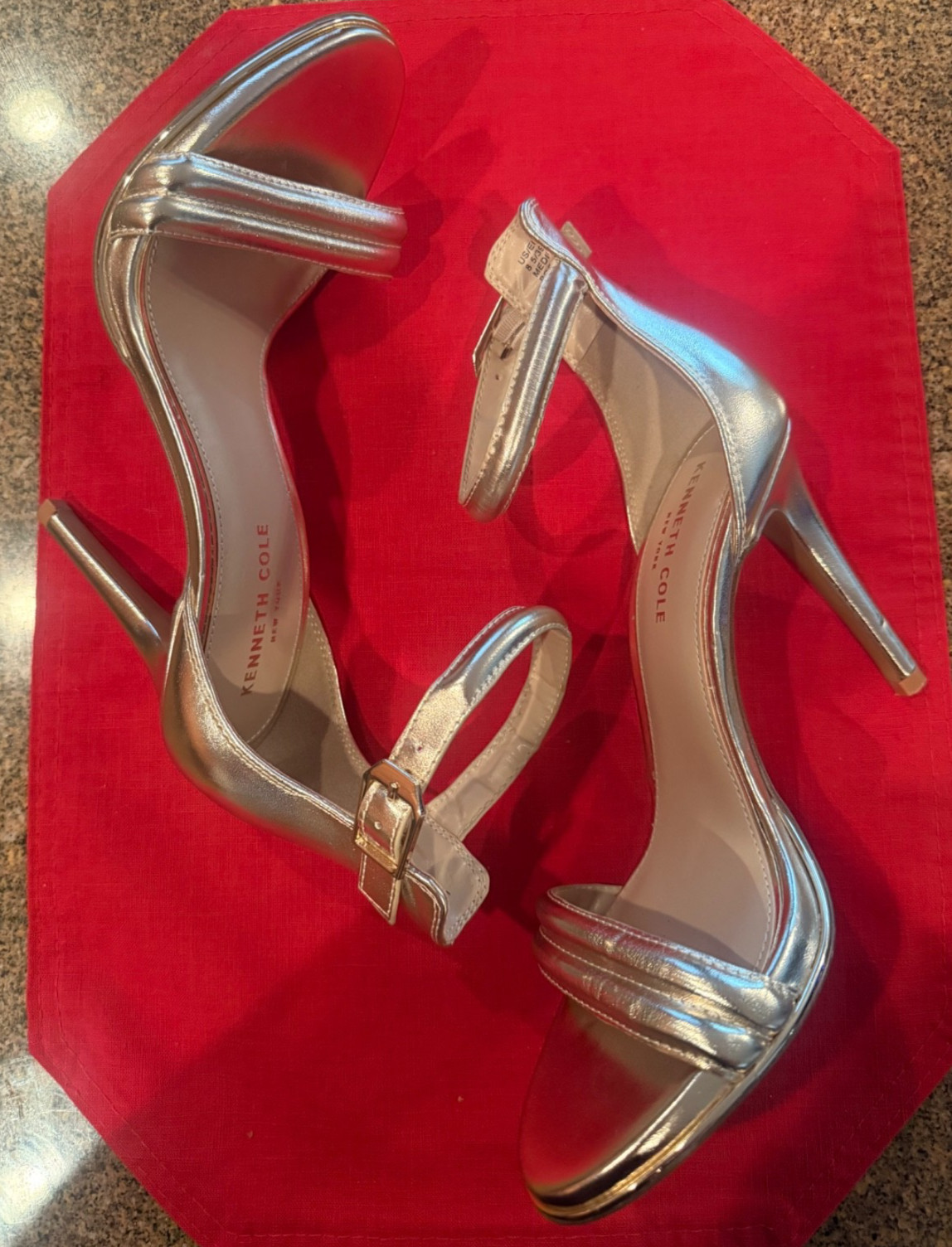 Kenneth Cole New York Women’s Brooke Ankle Strap Sandals Size 8.5