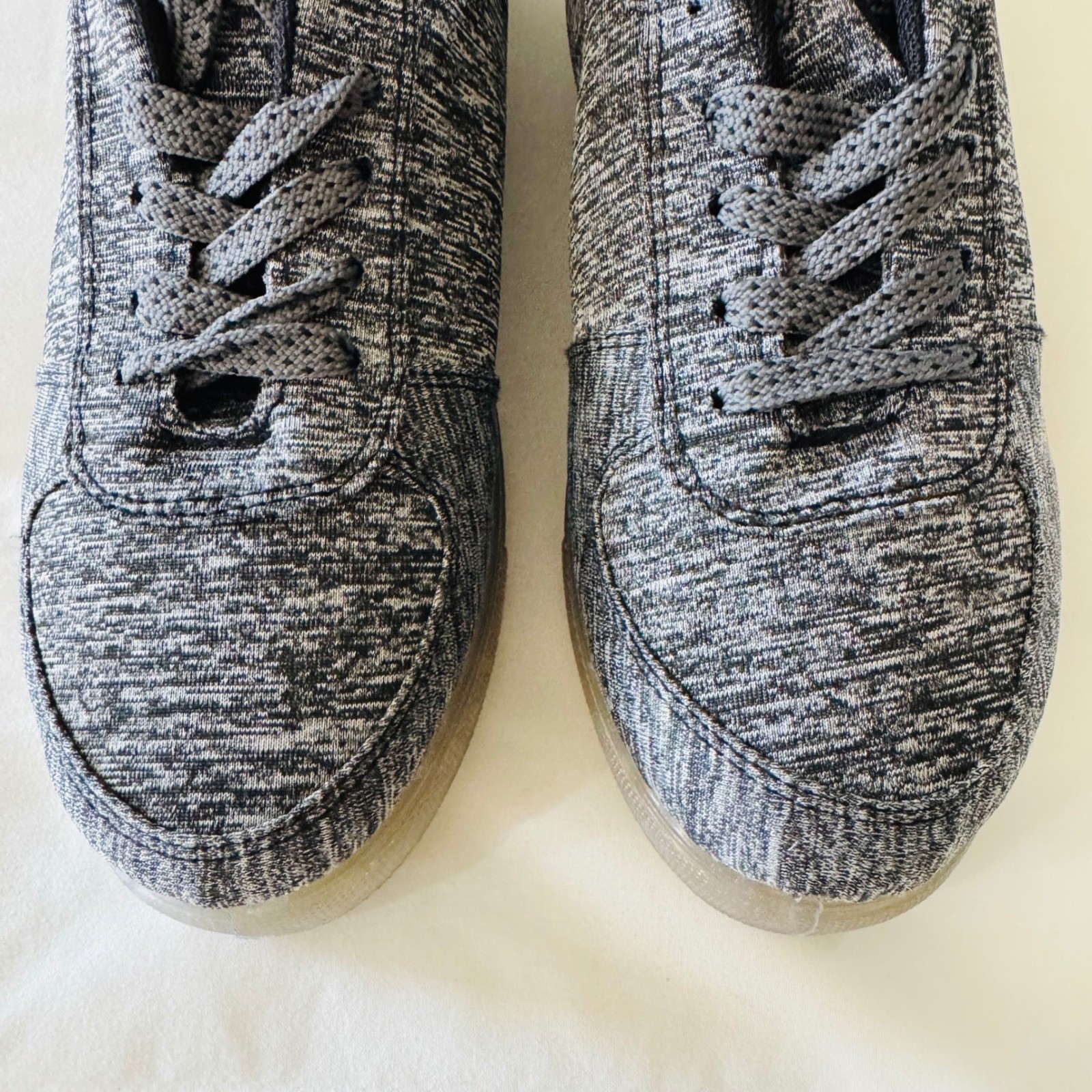 Lucita Womens LIGHT-002 LED Light Up Sneakers Grey Marled Canvas Sz 7 NOT TESTED
