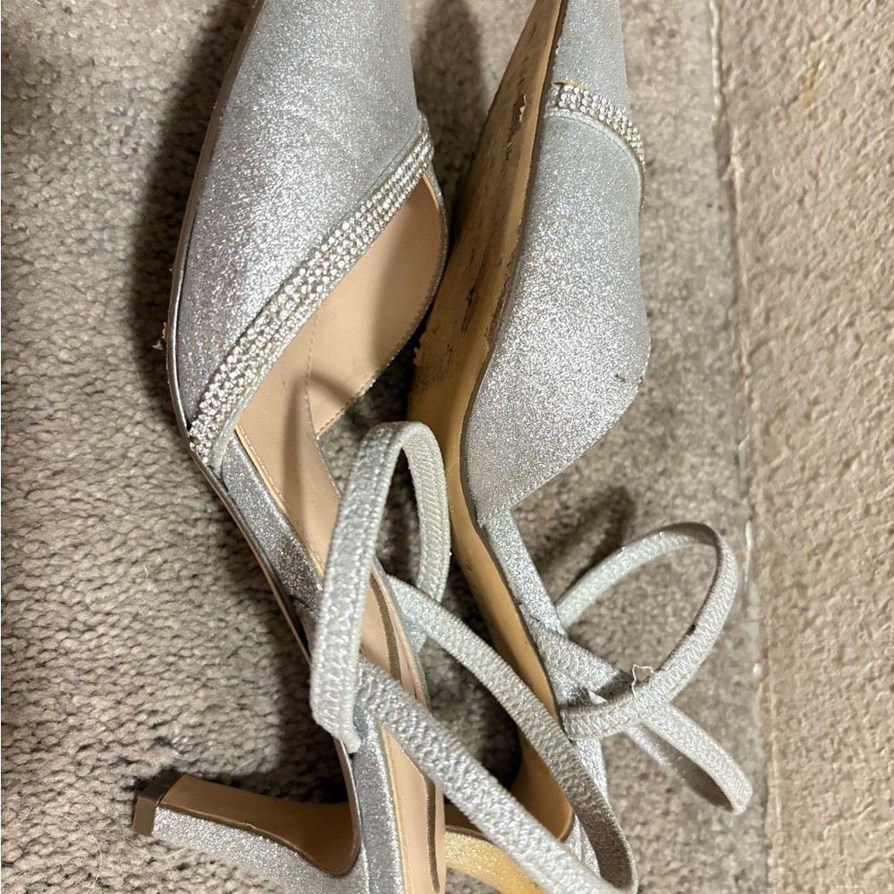 Nina Silver Glitter Heels