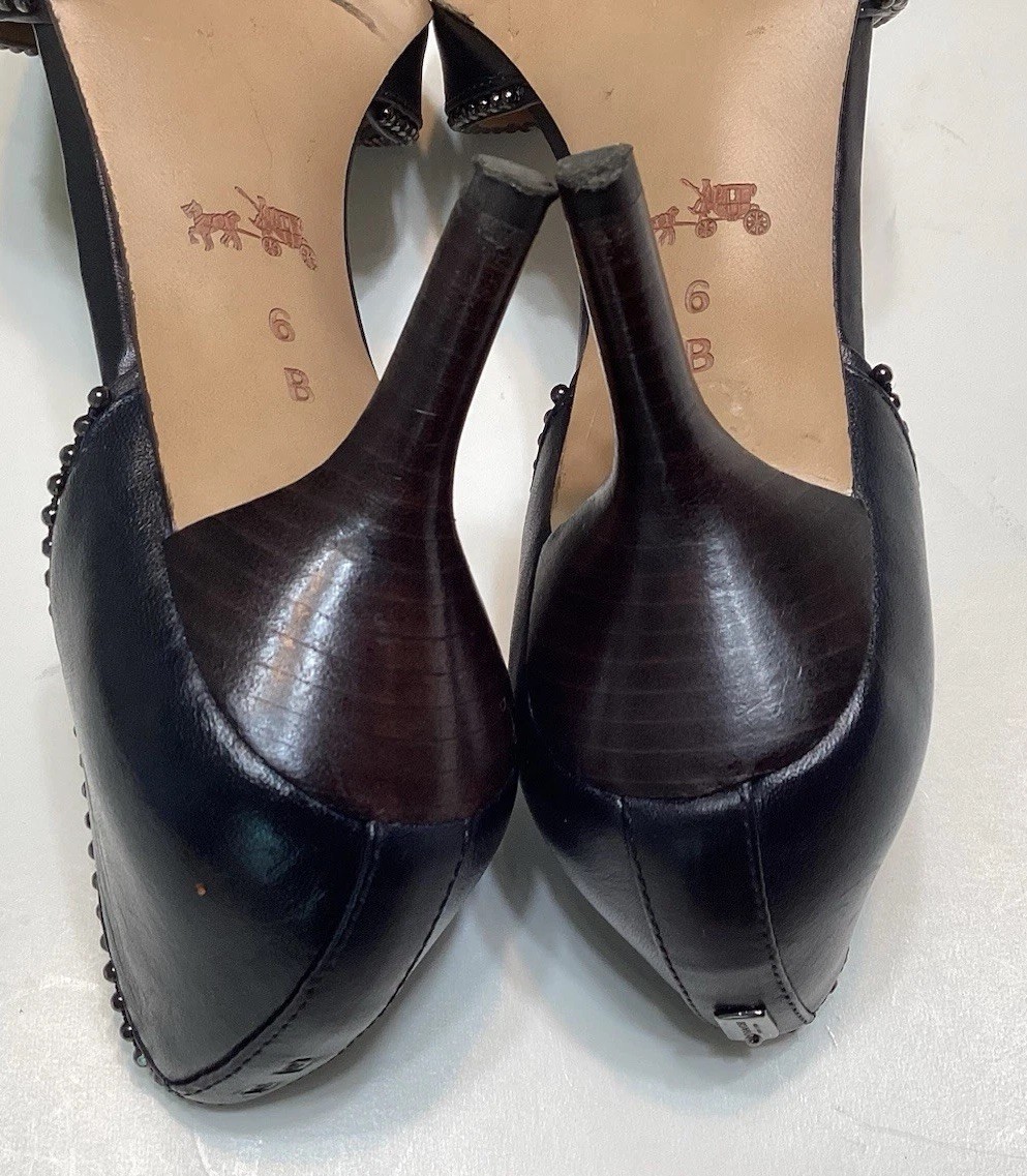 * Coach Blossom Women’s 6 B Semi Matte Calf pumps Black