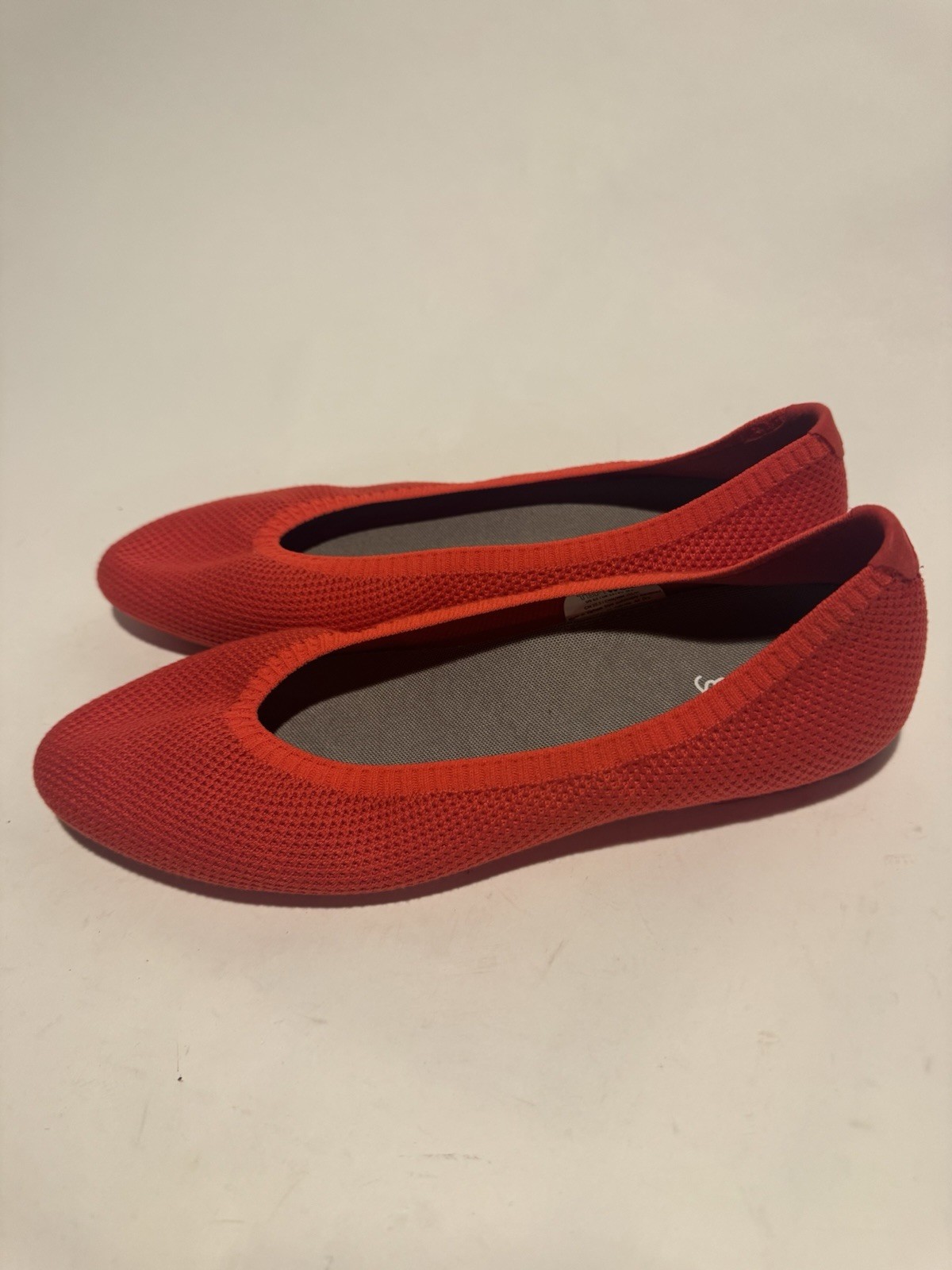 Allbirds Tree Breezers Red Knit Slip On Washable Ballet Flats Size 8.5