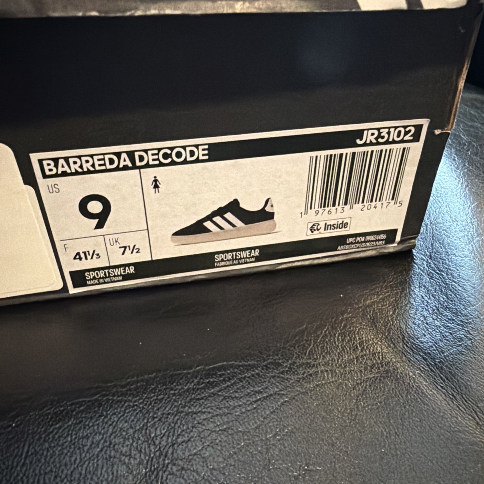 Adidas Barreda Decode Core Black White Shoes JR3102 Sz M9 W10 NIB