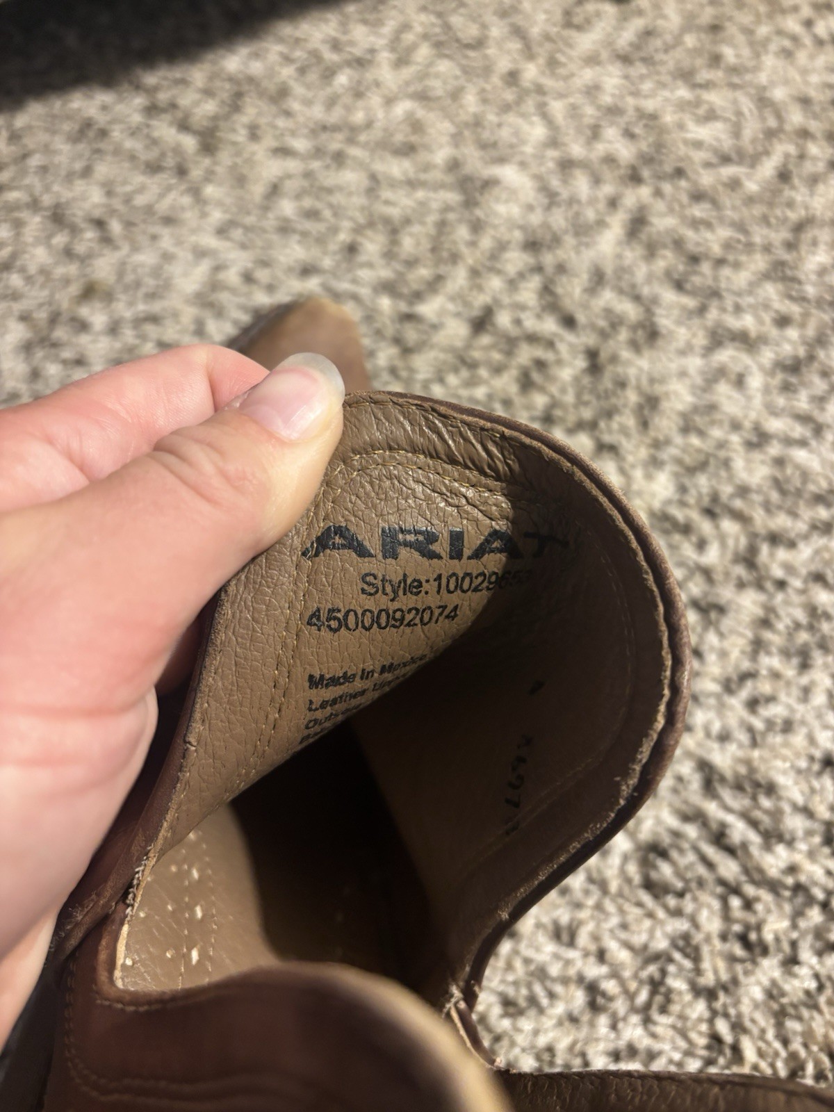 Ariat Ladies Dixon Weathered Brown Western Ankle Boots 10027282 Size 9b
