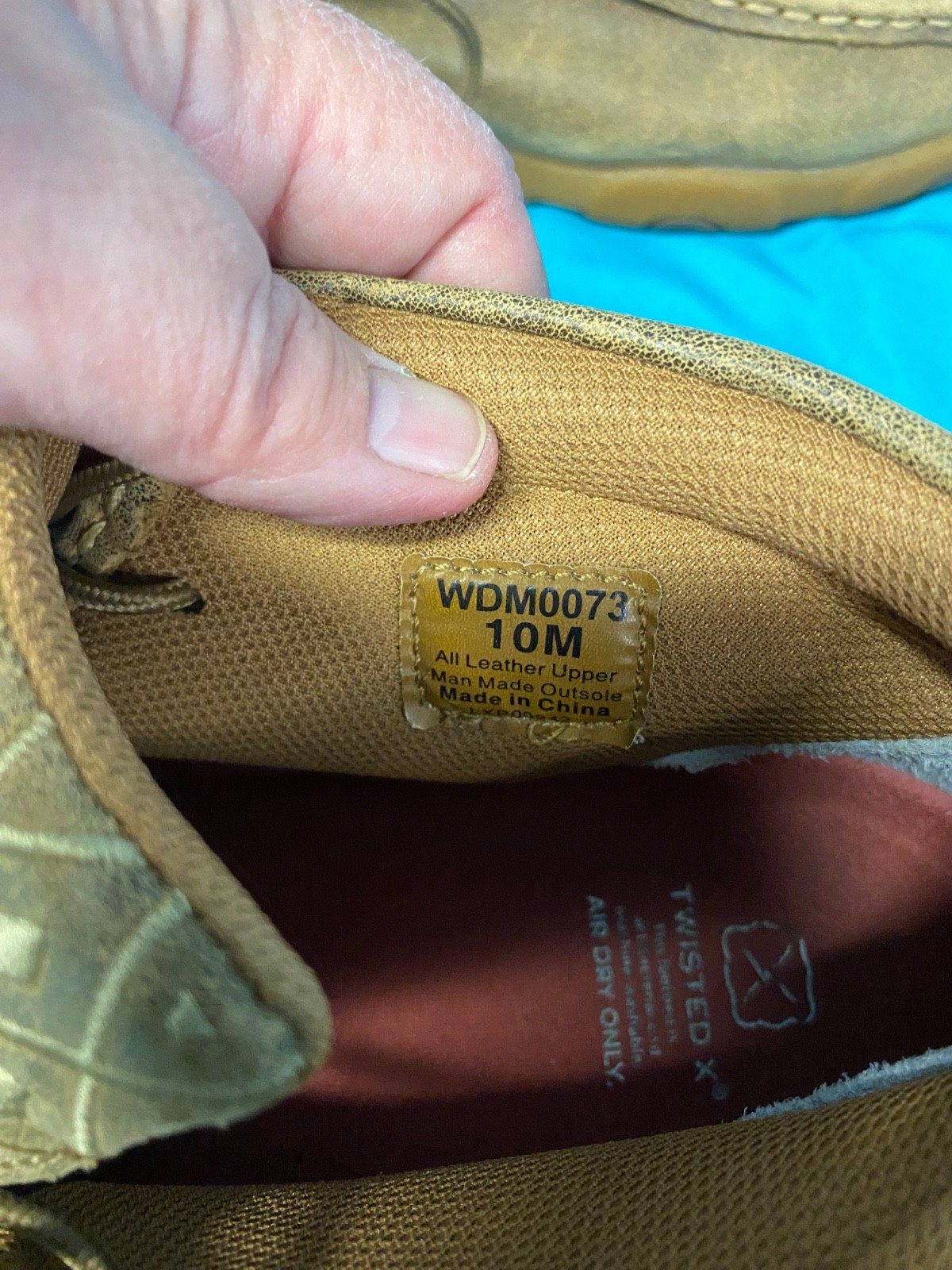 TWISTED X Woman 10M Driving Moccasins Bomber/Tan Size: 10 Width: M