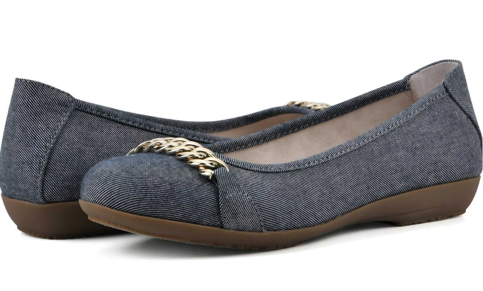 Cliffs by White Mountain – Women’s – Charmed Ballet Flat Shoes-Denim Blue Sz 9W