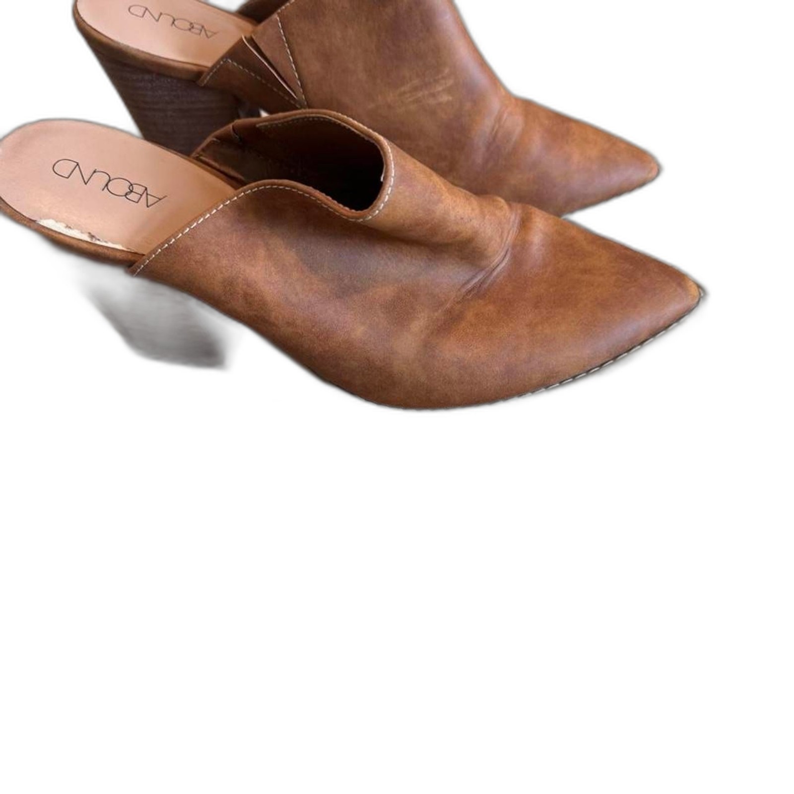 Abound Women’s Brown Tan Mules Slip On Casual Comfort Shoes