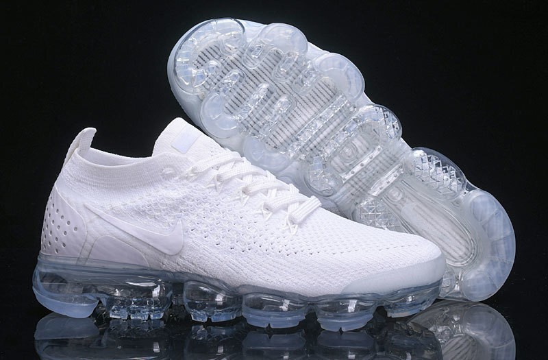 Nike Air VaporMax Flyknit 2 White Women’s Running Shoes, Size 5.5 – 8 Women’s