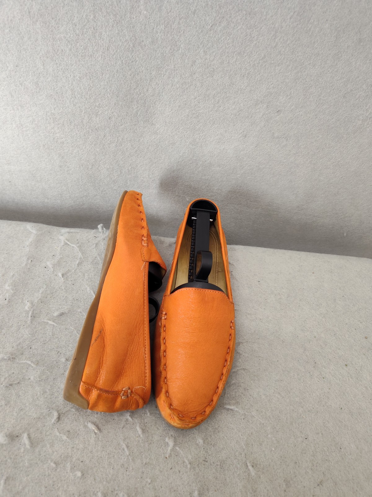 Nurture Women Loafers 6.5 Orange Leather Slip On Flats Comfort Shoes Made Brazil