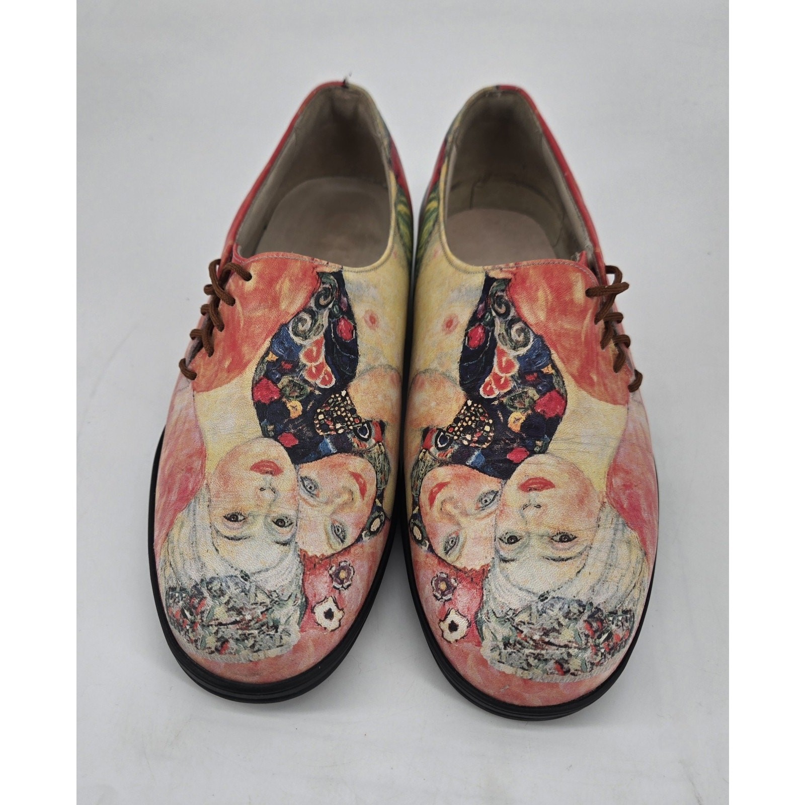Icon Shoes Artist Gustav Klimt Women Friends Side Tie Flat Shoes Women 10 Mens 8