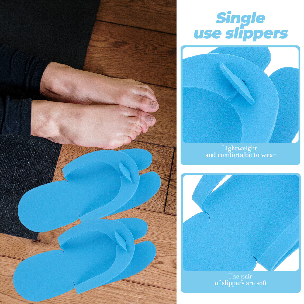 24 Pair Unisex Disposable Slipper Folding EVA Slippers for Travel Hotel