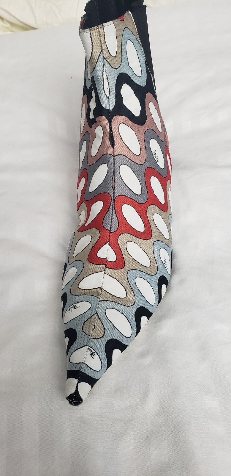 VINTAGE EMILIO PUCCI SILK ANKLE BOOTS