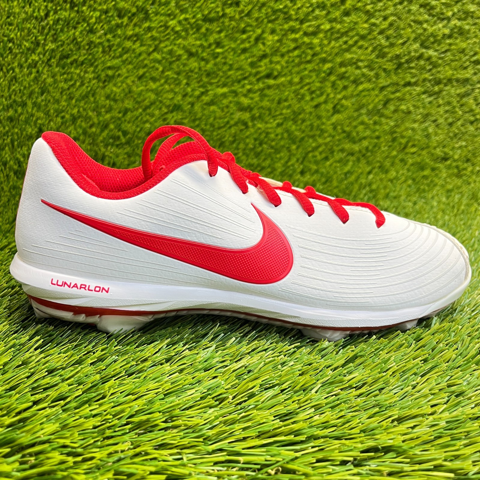 Nike Lunar Hyperdiamond 3 Pro Womens Size 8.5 White Red Running Softball Cleats