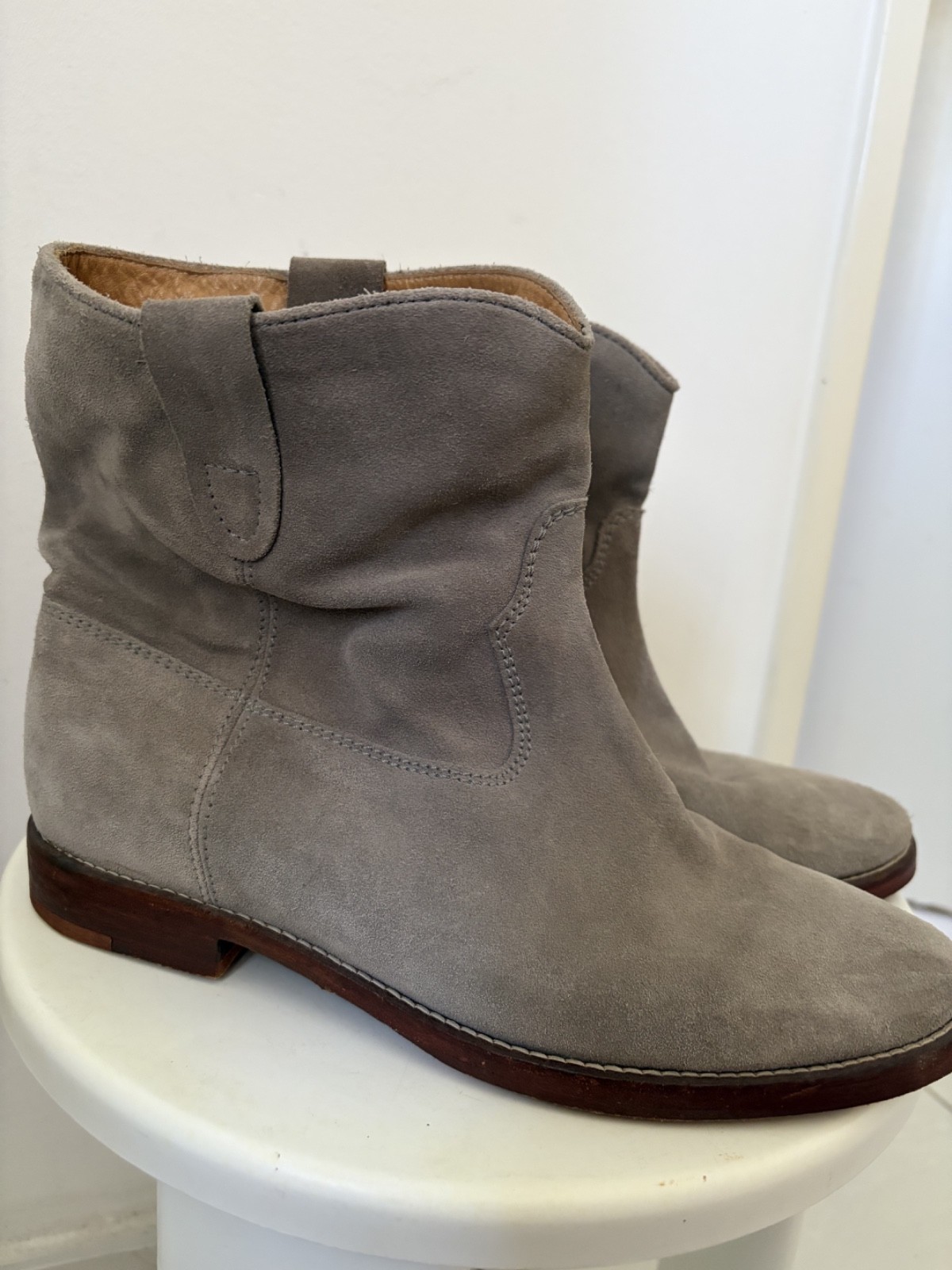 ISABEL MARANT – boots susee – suede – light grey – 41