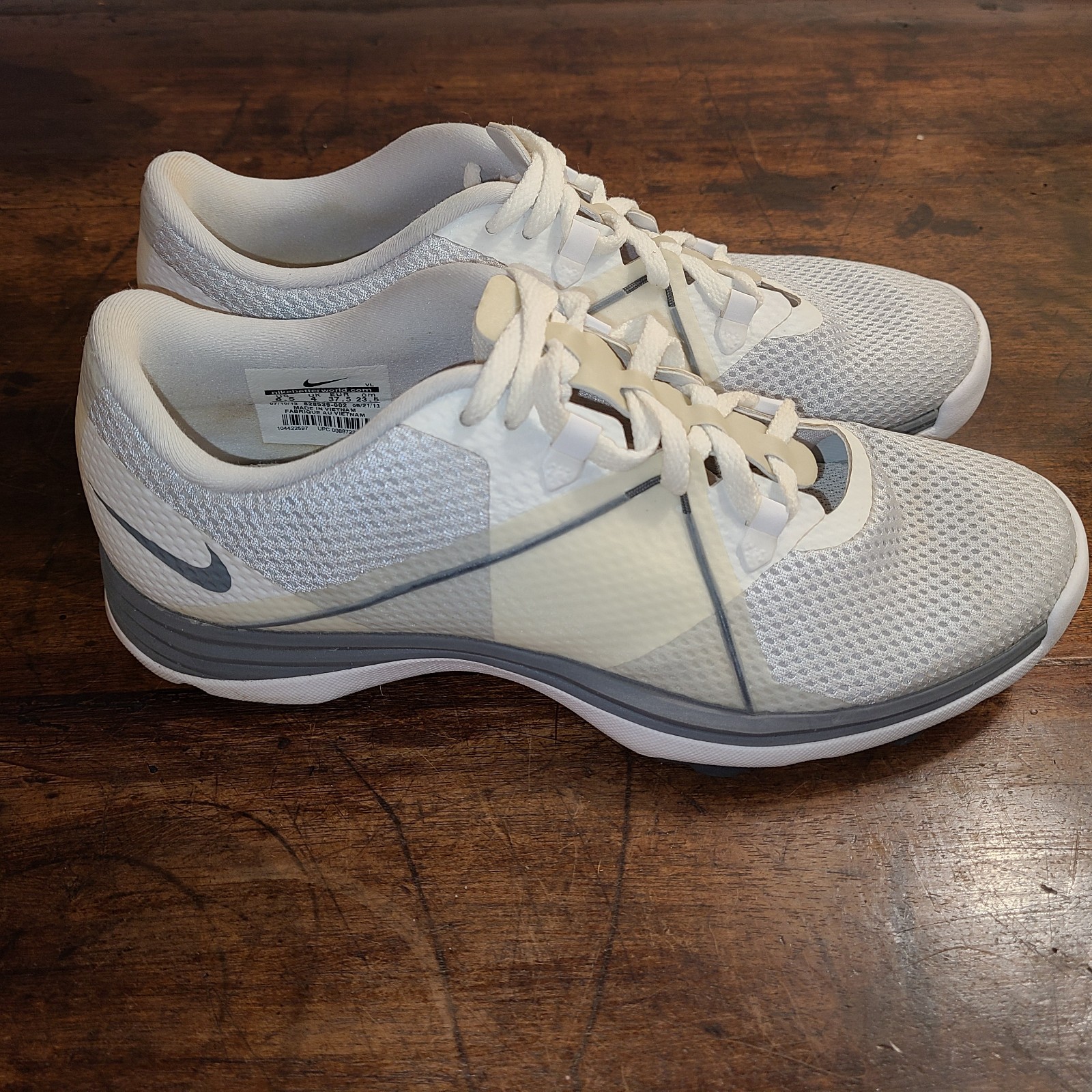 NIKE Lunar Summer Lite 2 Golf Shoes Sz 6.5 White Gray 628539-002