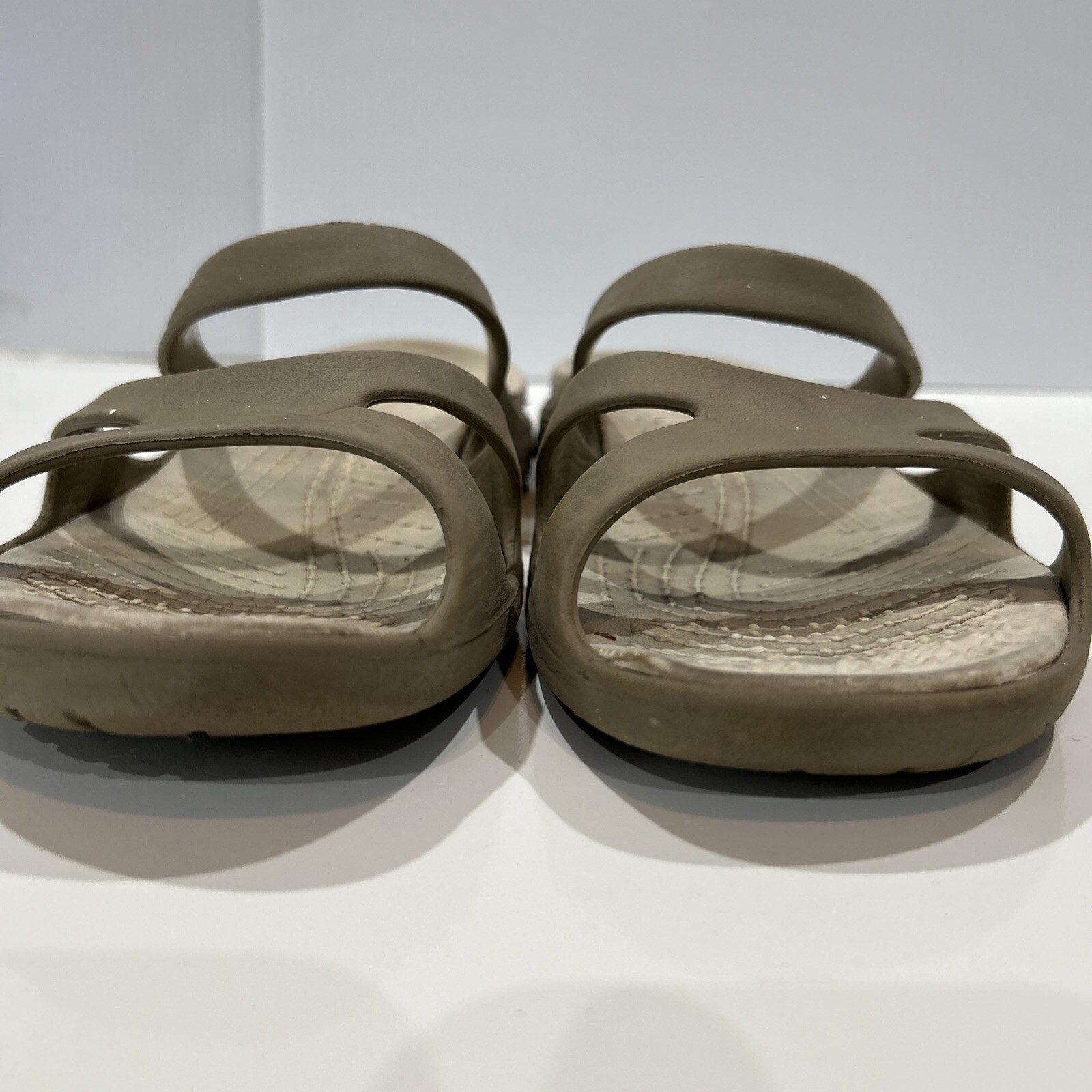 Meleen Slip On Slide Sandals Tan Synthetic Croslite Women’s 10