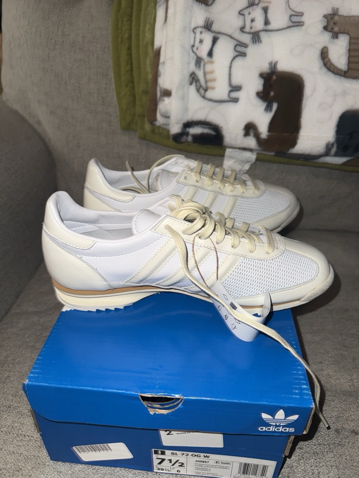 adidas Women’s SL 72 Quiet Luxury Pack Low Top Leather Sneakers JH9887