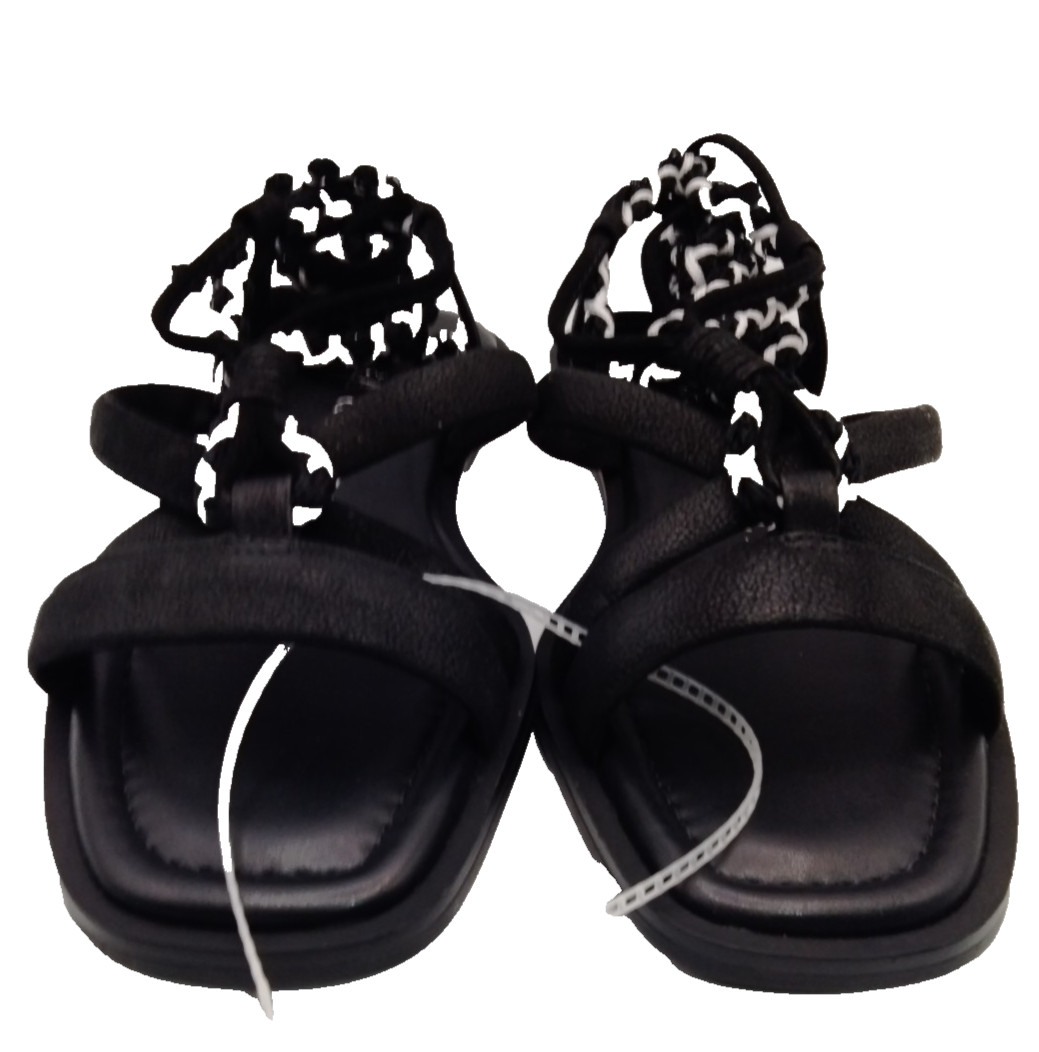 Chelsea & Violet Dahlia Black Lace Up Gladiator Sandals Women’s 7.5 Strappy