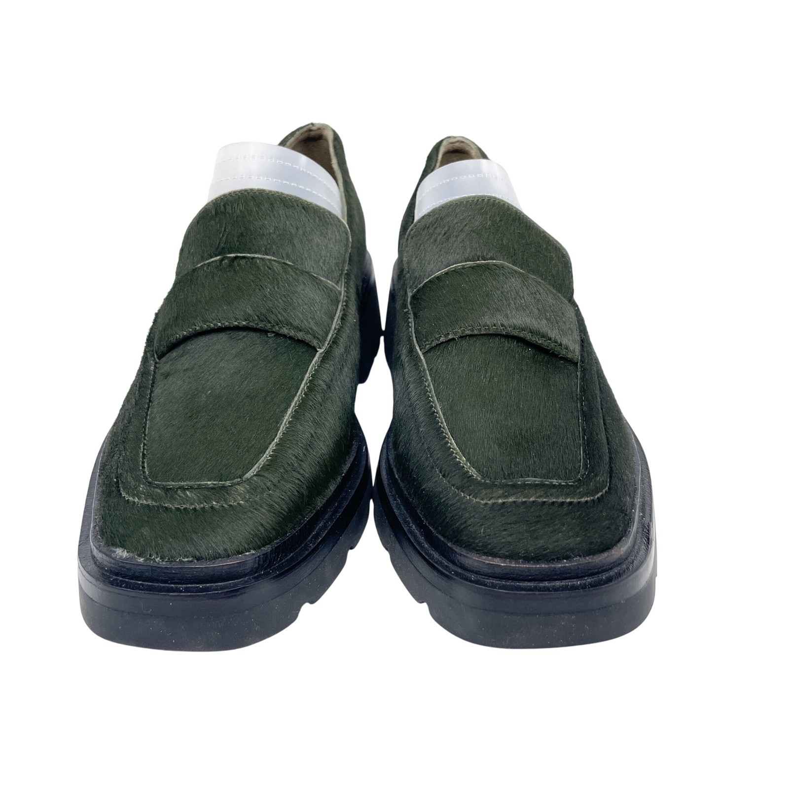 Vince Women’s Robin Genuine Calf Hair Lug Sole Loafer Olive Green US 6 / EUR 36