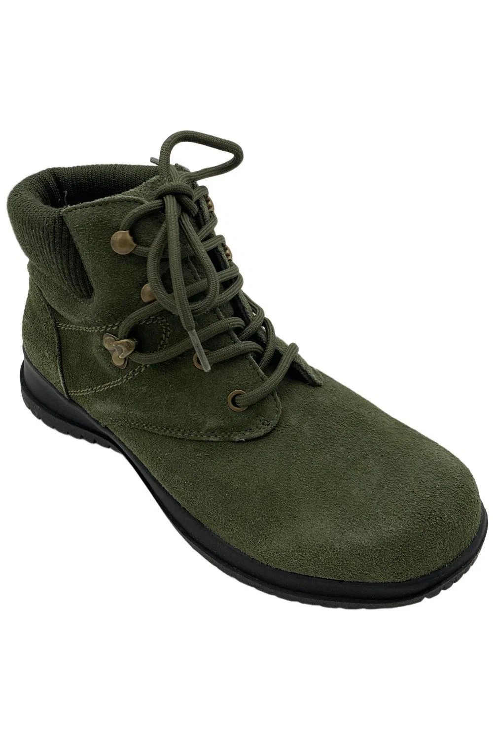 Wanderlust Women’s Boston Suede Ankle Boots Olive