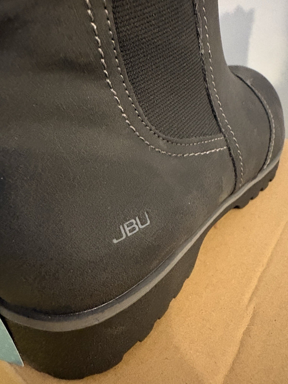 JBU Eagle Water-Resistant Vegan Leather Ankle Boots Women’s US 9.5 M Black