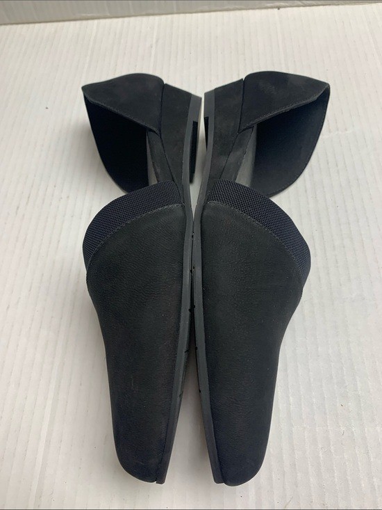 Eileen Fisher Ida Black D’orsay Suede Minimalist Flats Size 9