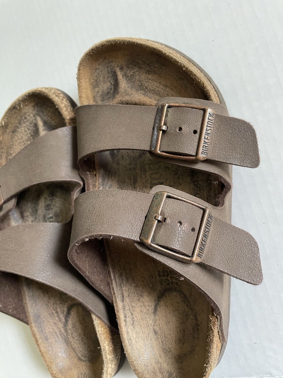 Birkenstock Brown Double Strap Buckle Slide Sandals Women’s US 4.5