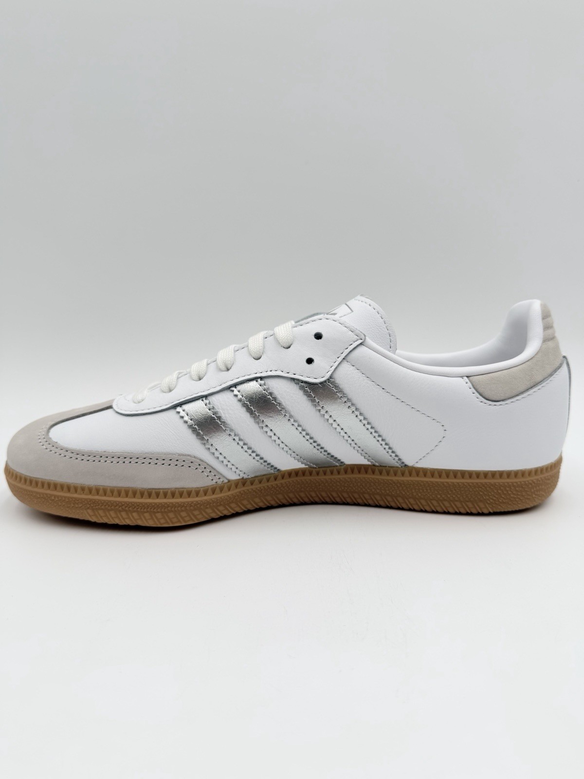 Adidas Women’s Samba OG Size 10 White Silver Beige Gum |JI2725|