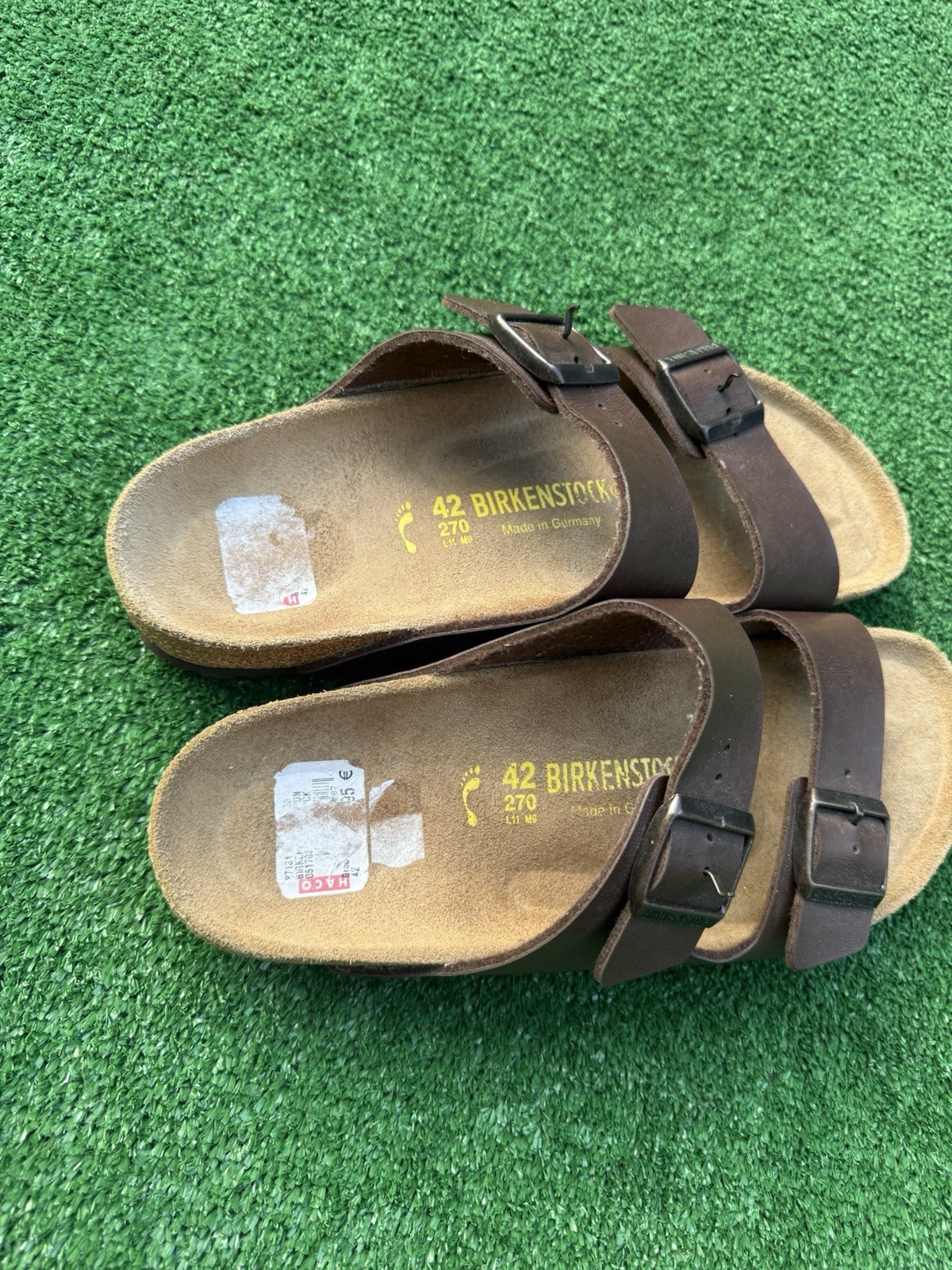 Authentic Pre-Owned Unisex Birkenstock Oiled Leather 2 Strap Sandal Brown EU 42