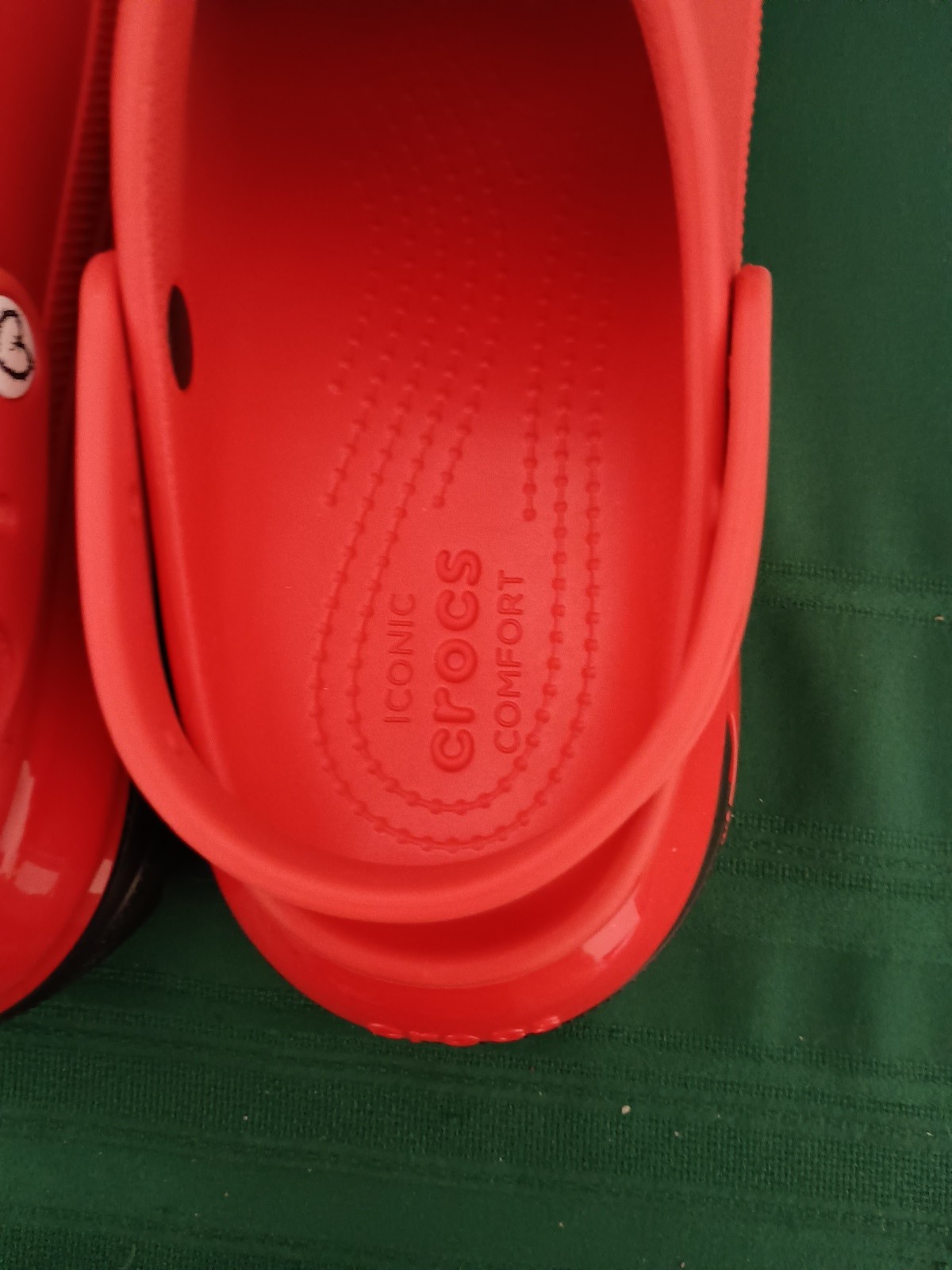 Limited Edition Karol G Red Flamboyant Crocs Mens 12 Missing Heart NW Drag Queen