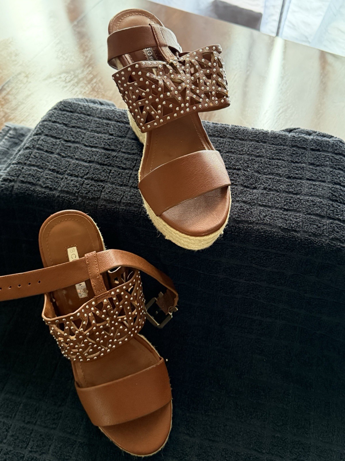 BCBGeneration Brown ww/Silver Hardware Espadrilles – Good Con – Women’s Sz. 8