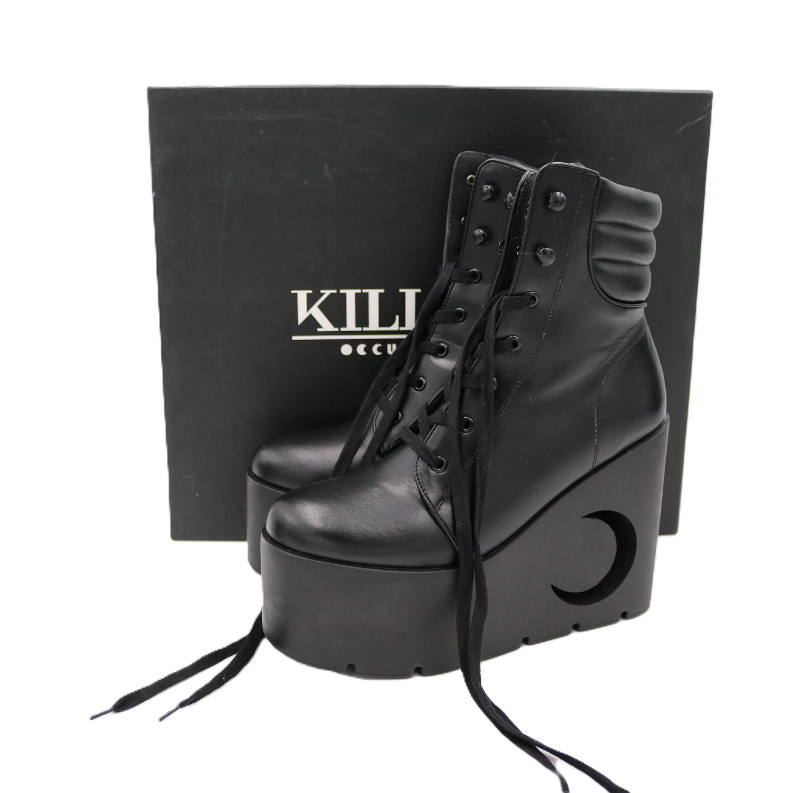 Black – KILLSTAR – Diana Crescent Wedge Boots